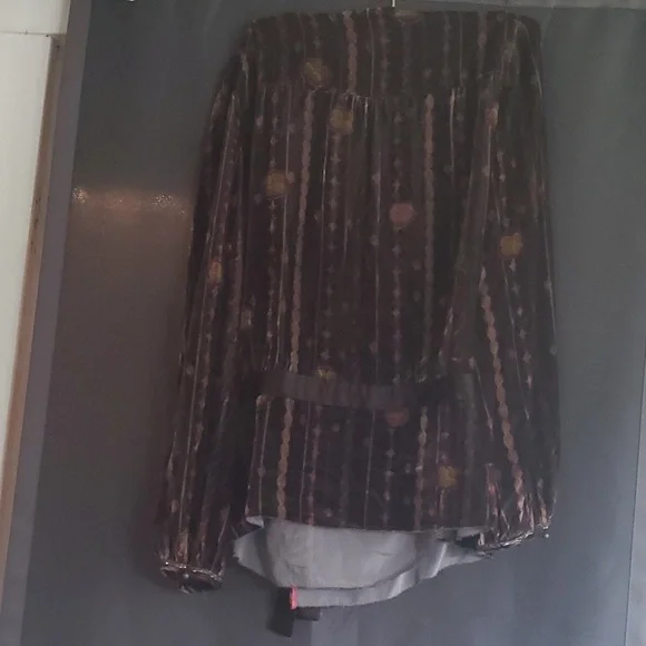 Woman's brown velvet cardigan - Picture 2 of 4